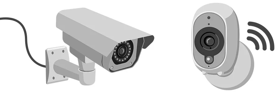 Wired and Wireless Security Cameras - Smaller