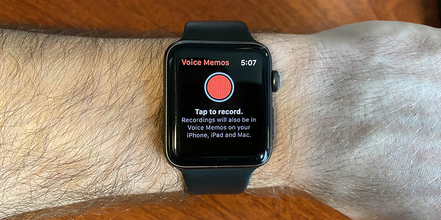 Apple Watch on Voice Memo App