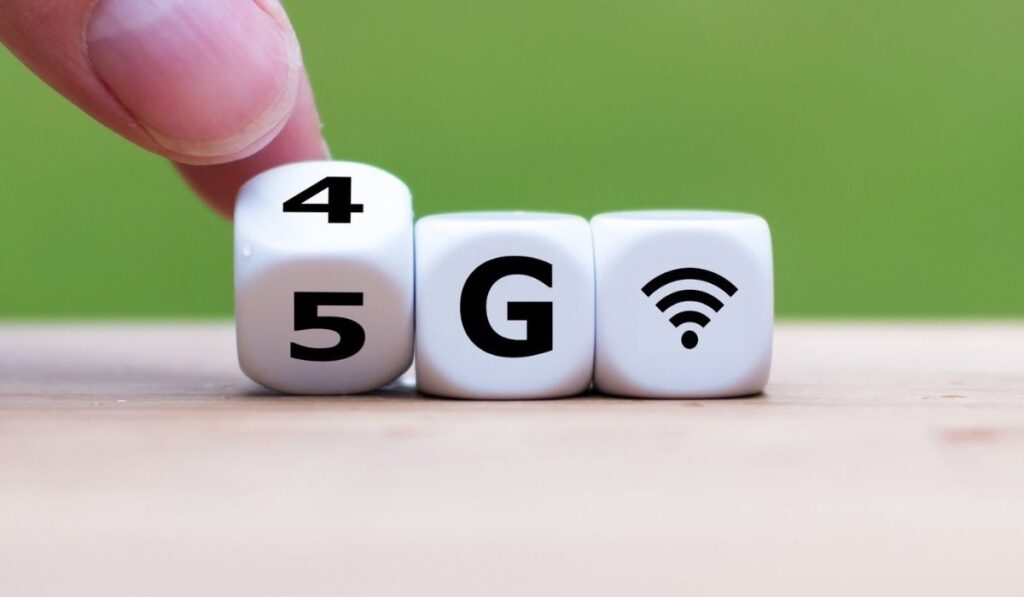 The change from 4G to 5G