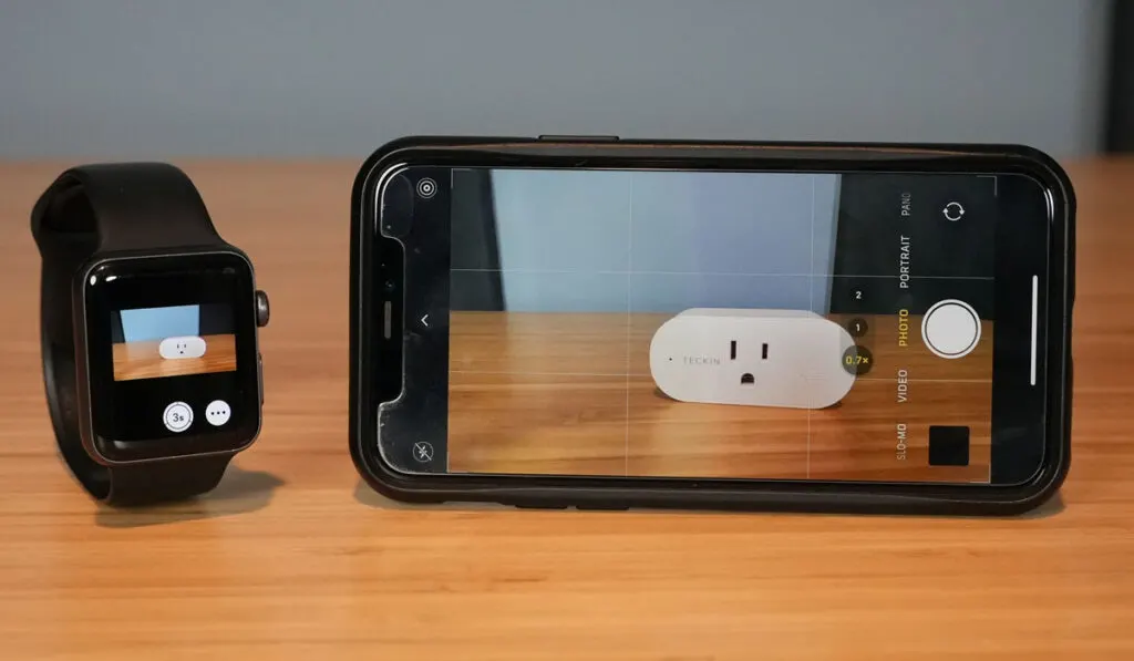 Apple Watch and iPhone 11 Pro Using Remote Camera Feature