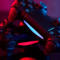 PS4 DualShock 4 controller close up studio shot
