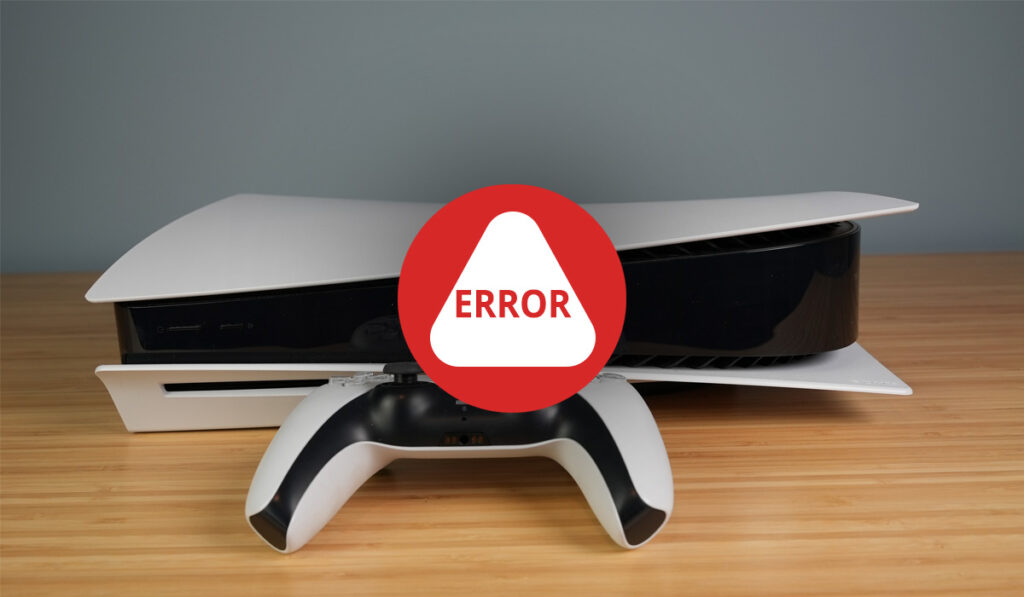 PS5 On Desk - Showing Error - 2