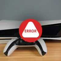 PS5 On Desk - Showing Error - 2