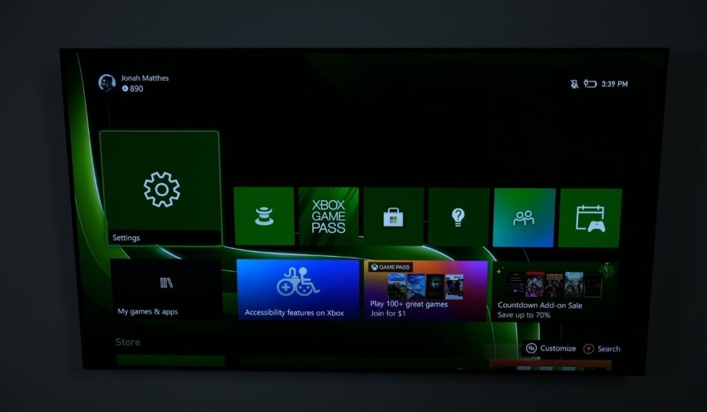 Процесс настройки Wi-Fi для Xbox Series X 5 ГГц — шаг 1