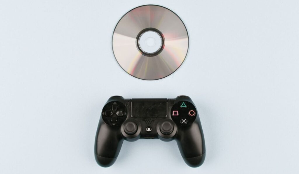 The new Sony Dualshock 4 with PlayStation 4 
