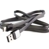 USB type c Data & Power Cable isolated on White Background