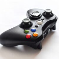 Black video game controller
