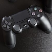 The new Sony Dualshock 4 with PlayStation 4