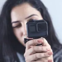 Woman hand gopro
