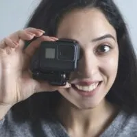 Woman hand gopro