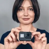 Woman with camera