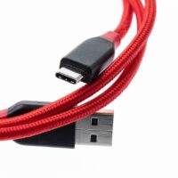 Usb type c cable in red color