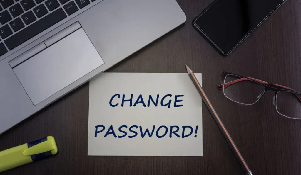 Change password card