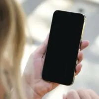 Iphone with black screen