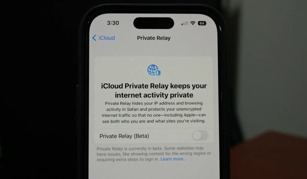 Private Relay on iPhone 14 Pro