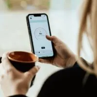Holding an iphone