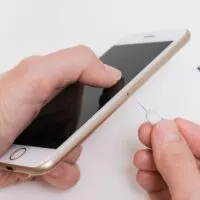 Removing a sim card out of a smartphone