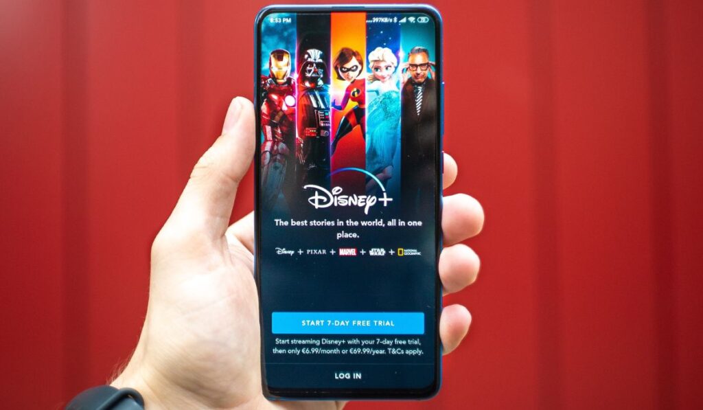 Disney+ on a Android Phone.