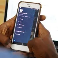 Twitter on the phone