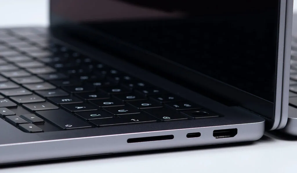 close up of Macbook's USB-C port
