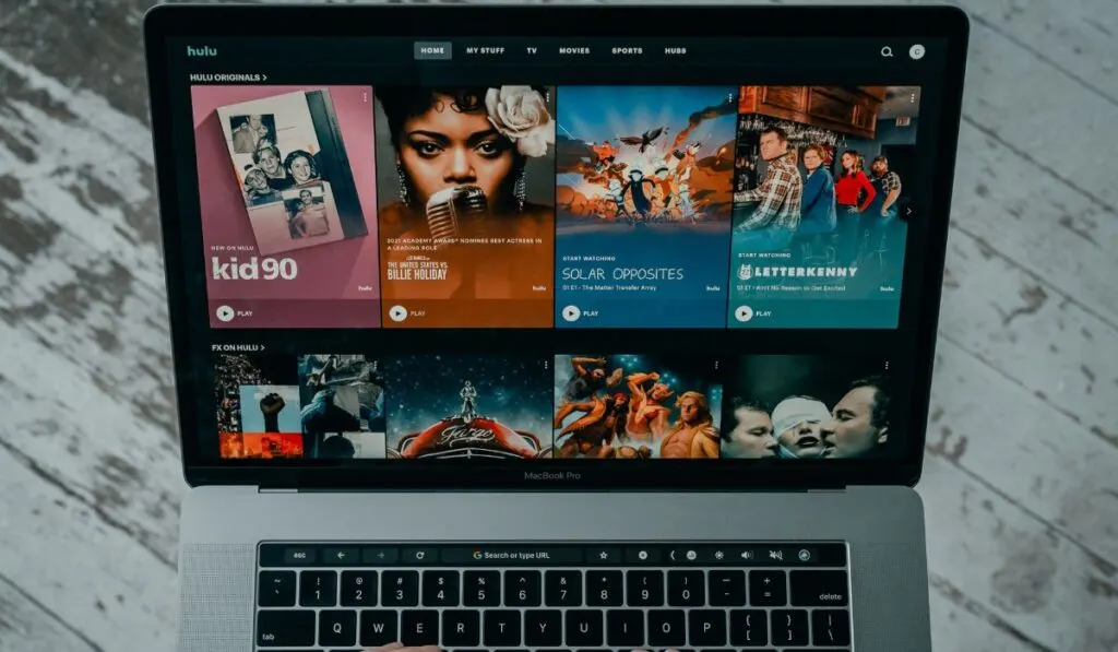 Hulu on MacBook