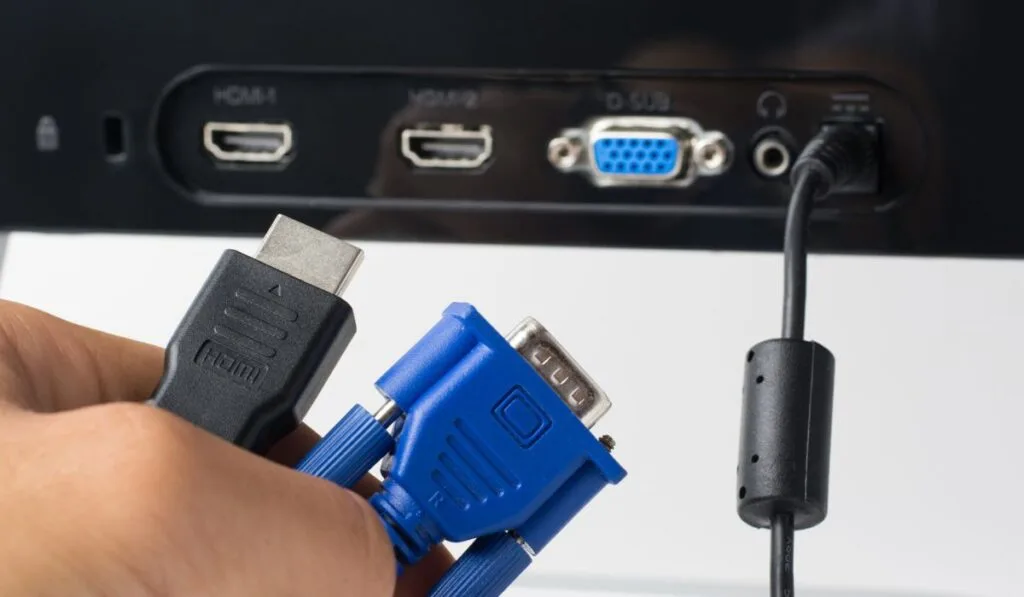 Choise between modern HDMI and old VGA connection