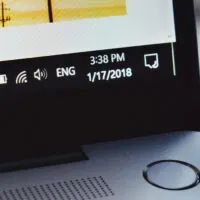 Close up of Windows 10 toolbar